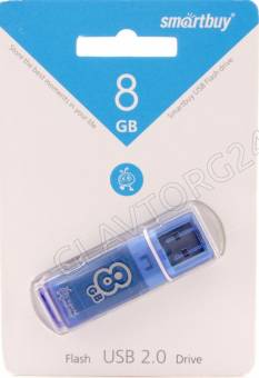 Модуль памяти Flash Disk 8GB Smart Buy Glossy голубой