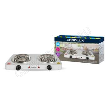 Плита электрическая 2 конфорки ERGOLUX ELX-EP02-C01 спираль 2000Вт белый 