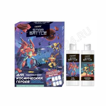 ПН ТИМИ №1184  Star battle с ароматом арбуза (шампунь 200 мл + гель для душа200 мл+Расписание) 10шт
