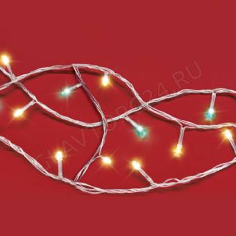 СНОУ БУМ Гирлянда эл. вьюн 9м, 100LED, аква+шампань, пост. свечение, ПВХ прозрачный, 220В+П АКЦИЯ