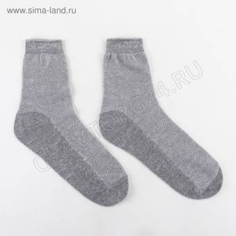 Носки мужские сетка х/б ПИЛОТ М-53 р-р 43-44(29) светло-серый