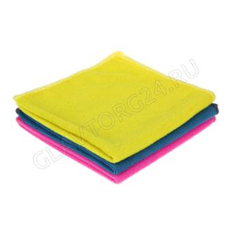 Салфетка из микрофибры универсальная, 30х30см, 160 г/кв.м. 3 цвета