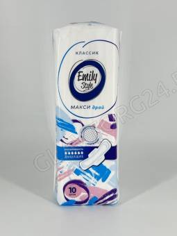 Emily Style CLASSIC прокладки критика толстые МАКСИ ДРАЙ, с крыльями, 10 шт/20