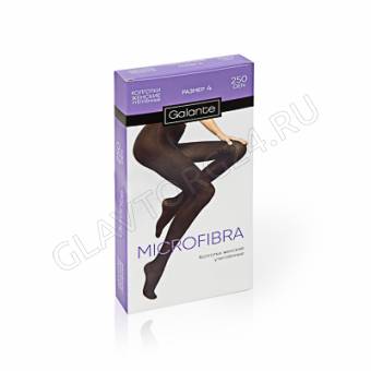 Колготки женские GALANTE 250den 2-3-4-5 nero микрофибра