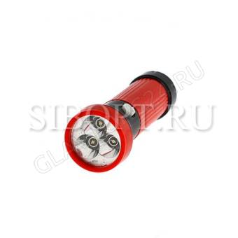 Фонарик Ultra Flash 3002-ТН фонарь, красный, 3LED, 1 реж, 3XR03,