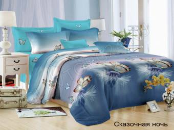 КПБ Семейный FELICITA Микросатин Сказочная ночь 2Под143*215+Пр220*240+2Нав(70*70)