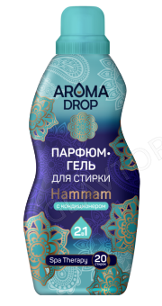 AROMA DROP SPA TERAPY Гель Парфюм для стирки 2 в 1 с кондиционером Hammam, 1000 г