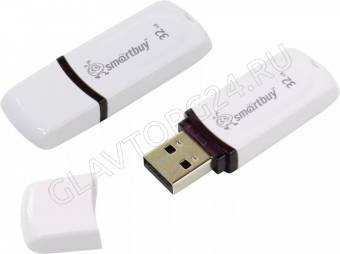 Модуль памяти 32Gb USB 2.0 SmartBuy Paean белый