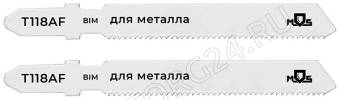 Полотна для эл. лобзика, T118AF, по металлу, Bimetal, 75 мм,  2 шт.