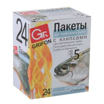 Пакеты для запекания рыбы 5 шт, 25*55см, шоу-бокс 101-210