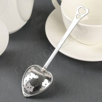 Ситечко для чая "Сердце" 14,5 см 108637