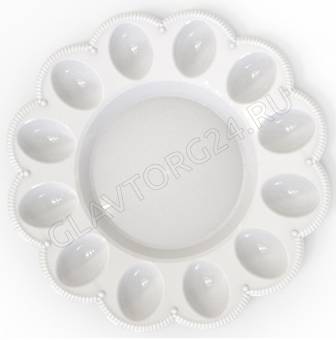 Тарелка д/яиц d=23,6см Снежно-белый/32