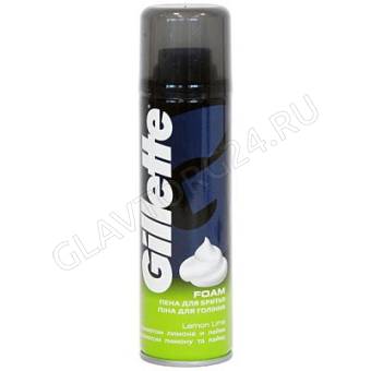 Gillette Пена д/бр. 200мл лимон/6шт.