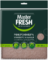 Мастер Фреш Салфетка МИКРОФИБРА универсальная для уборки 30*30 см МОККО, 1 шт.