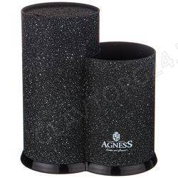 ПОДСТАВКА ДЛЯ НОЖЕЙ AGNESS "BLACK MARBLE" УНИВЕРСАЛЬНАЯ,20*12*22СМ/8 арт. 911-685