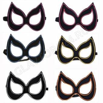 СНОУ БУМ Маска карнавальная, LED, пластик, арт.15-07