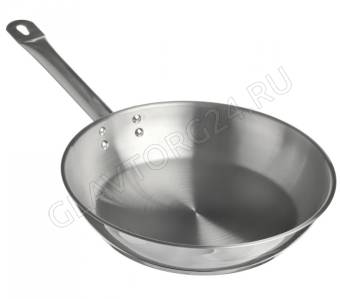 Сковорода 26см б/кр [ОБЩЕПИТ] корпус 0,6мм индукц.дно ТРС3,5мм/12