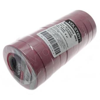 Изолента Volsten V02-7R-13*15-10 (0.13*15 мм красная 10 м)