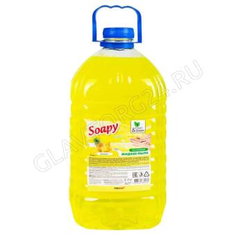 Жидкое мыло "Soapy" light 5л эконом "Ананас" Clean&Green /2