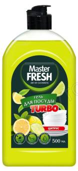 Мастер фреш TURBO гель для мытья посуды 500мл ЦИТРУС пуш пул  