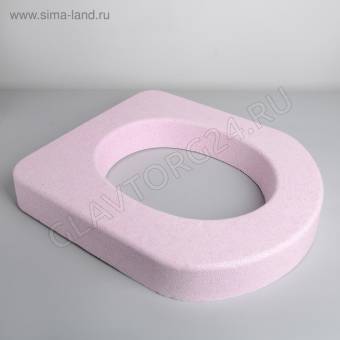 Сиденье для уличного туалета, пенопласт, розовое 5288917