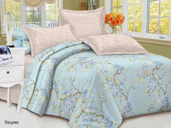 КПБ 2сп Satin collection Микросатин КАЦУМИ Под175*215+Пр180*215+2Нав(70*70)