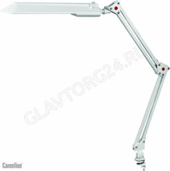 Свет. настольный Camelion KD-017C,серебро /струбц.