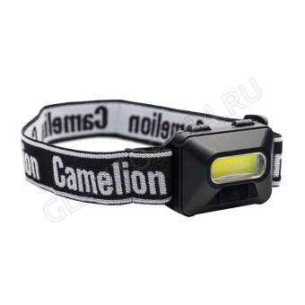 Фонарик Camelion LED5384 (налобн, черный,1Вт COB LED, 3 реж, 3XAAA, пласт, блист)