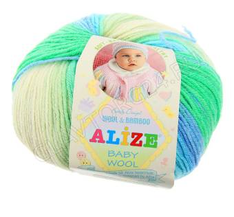 Пряжа "Baby Wool Batik" 40% шерсть, 40% акрил, 20% бамбук 175м/50гр (4389) 1278553