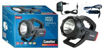 Фонарик Camelion 2931R2 (фонарь аккумм.карбон, 10W CREE LED, 4В 4Ач , пластик, коробка