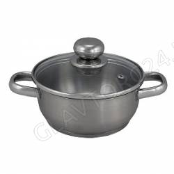 Кастрюля 1,0л с ТРС (160мм) матовая, стекл. крышка, объемные ручки 1с853