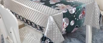 Клеенка HOZBAT Элегия голд на ткани 1,37*20м BTRA-81247A-3-S silver цена за метр 