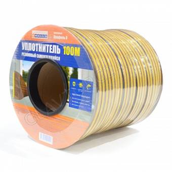 Уплотнитель D-профиль 100м коричневый URK100D 4WALLS/8