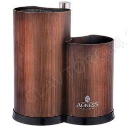 ПОДСТАВКА Д/НОЖЕЙ AGNESS УНИВЕРСАЛЬНАЯ C ДЕРЖАТЕЛЕМ ДЛЯ ПОЛОТЕНЕЦ, ВЫСОТА: 25*22*16СМ/8 арт. 911-753