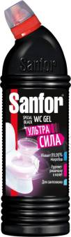 SANFOR WC 1000мл gel Spesial Black от известк/налета д/туал.комнат/10
