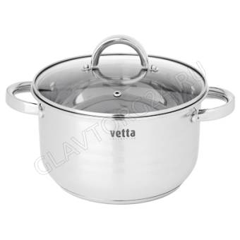 VETTA Фултон Кастрюля 22х12,5см, 4,0л, со стекл. крышкой