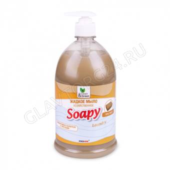 Жидкое мыло "Soapy" хозяйственное с дозатором 1000 мл. Clean&Green CG8097