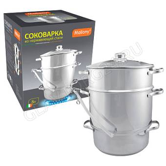 Соковарка 8,0л нерж. сталь DILETTO 3 чаши ст. кр. с пароотводом, зерк. полир.