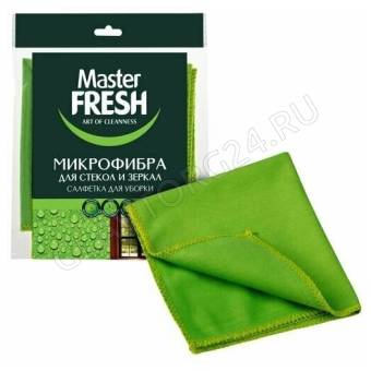 Мастер Фреш Салфетка МИКРОФИБРА для стекол и зеркал 30*30 1 шт/30