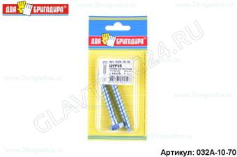 Шуруп головка шестигранник "Глухарь" DIN571 10х70 (2шт)