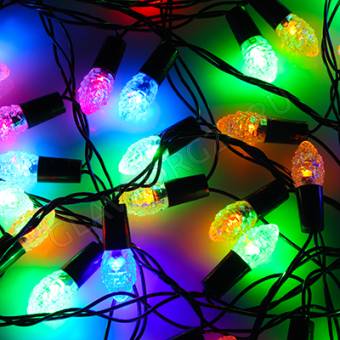 СНОУ БУМ Гирлянда эл. нить с насадкой шишка 10м, 100LED, мульти, 8 реж, + ПОДАРОК