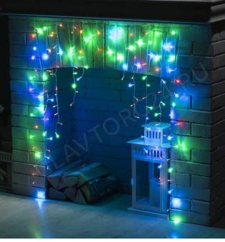 Гирлянда БАХРОМА ECO. "Арка", IP20, Ш:1 м, В:1 м, Н.С. LED-126-220V, 8 режимов, МУЛЬТИ 1080429