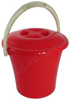 Ведро 7л Либерти с крышкой красный С603ККРА