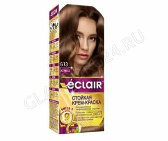 ECLAIR w9 Стойкая крем-краска д/волос № 6.73 эспрессо