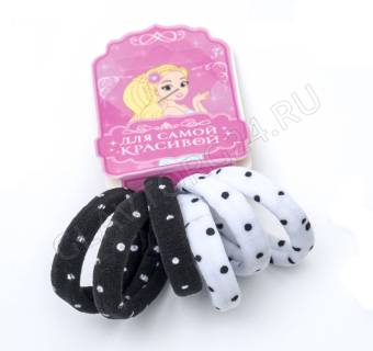 Набор резинок для волос "Спорт" (набор 6 шт) горох, 3,8 см 1203076