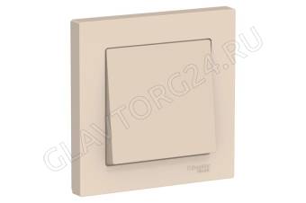 Выключатель 1-кл. СП AtlasDesign 10А IP20 (сх. 1) 10AX в сборе беж. SchE ATN000212