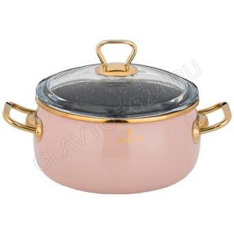 КАСТРЮЛЯ AGNESS ЭМАЛИР. СТ/КР. АНТИПРИГАР. "МРАМОРНЫМ" ПОКРЫТИЕМ 18СМ 2,4Л/ арт. 950-270 