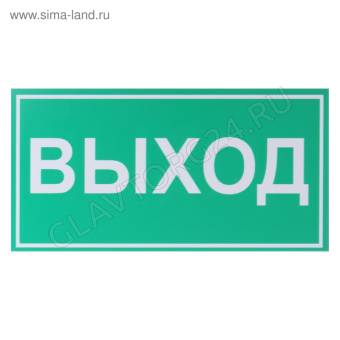Табличка ВЫХОД 200*100 мм, клеящаяся основа 2115482