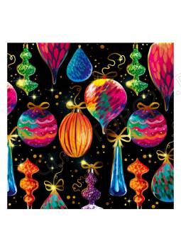 Бумага упаковочная Новогодние игрушки 80г/м2 100х70см арт.92095 НГ