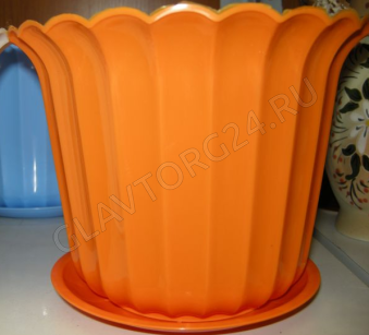 Горшок цв. 1,9л "Тюльпан" (оранжевый.)